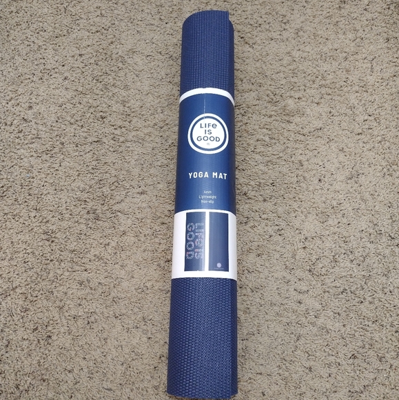Life Is Good Yoga mat/ Reversible blue durable lightweight unique latex-free - Picture 4 of 12